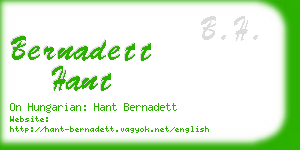 bernadett hant business card